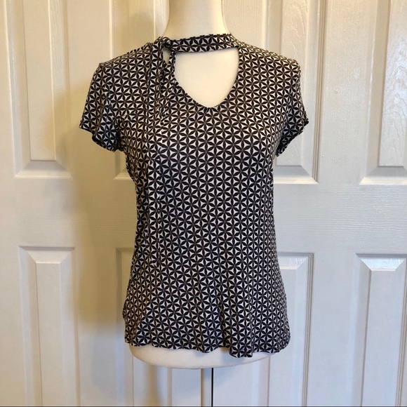 White House Black Market Tops - White House | Black Market Choker Tie Top